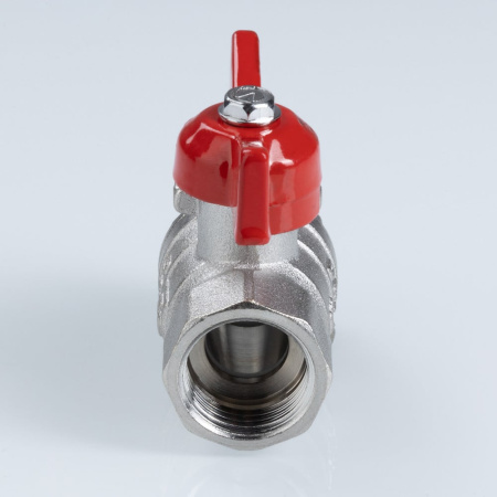 Шаровой кран Valtec Стандарт никелированный (ГОСТ) c ручкой-бабочкой и внутренней–наружной резьбой 1/2"