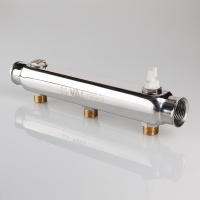 Коллектор из нержавеющей стали Valtec с межосевым расстоянием выходов 100 мм 1"x1/2" 5 вых