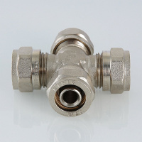 Крестовина обжимная Valtec 26 х 20 х 26 х 20 мм