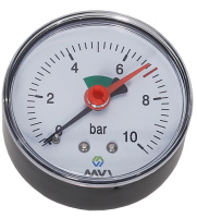 Манометр аксиальный 1/4" MVI диаметр корпуса D63 6 бар