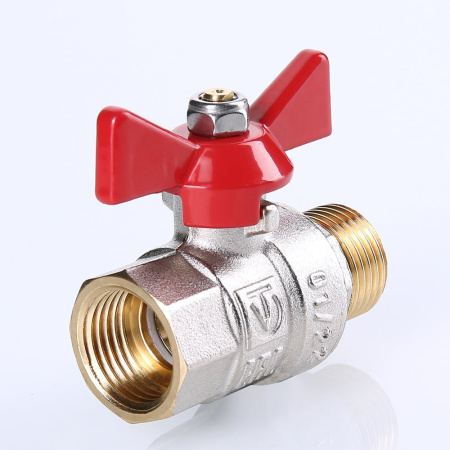 Кран шаровой Valtec Base с ручкой-бабочкой и внутренней–наружной резьбой 1/2"