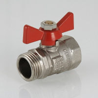 Кран шаровой Valtec Compact с ручкой-бабочкой и внутренней–наружной резьбой 3/4"