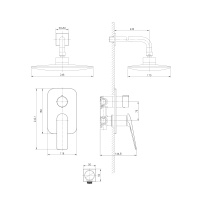 Смеситель Lemark Allegro LM5929CW для душа встраиваемый