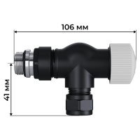 Набор термостатический Royal Thermo Design Pro 15мм М30х15 Черный осевой