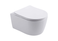 Унитаз подвесной безободковый Aquatek ЕВРОПА 490*360*250 с сиденьем Soft Close смыв торнадо