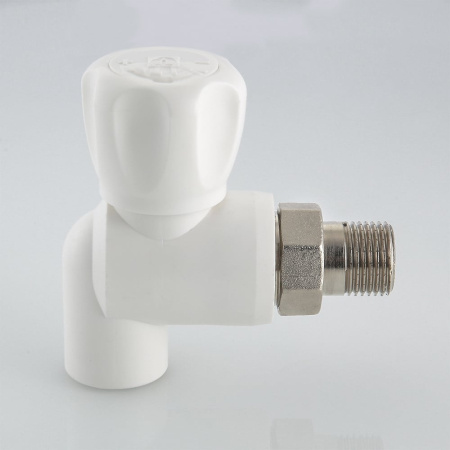 Кран шаровой Valtec полипропиленовый со сгоном угловой 25 мм х 3/4"