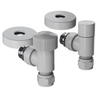 Набор термостатический Royal Thermo Design Pro 15мм М30х15 Белый угловой