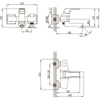 Смеситель Lemark Unit LM4514C для ванны