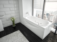 Акриловая прямоугольная ванна Aquatek Афродита 70 без фронтального экрана, без гидромассажа, сборно-разборный сварной каркас 170 см