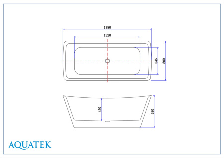 Ванна отдельностоящая Aquatek Верса 178х80