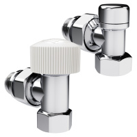 Набор термостатический Royal Thermo Design 1/2"М30х15 Хром угловой