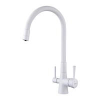 Смеситель Lemark Comfort LM3075W для кухни с гибким изливом с подключением к фильтру с питьевой водой