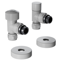 Набор термостатический Royal Thermo Design Pro 15мм М30х15 Белый угловой