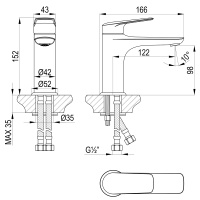 Смеситель Lemark Verba LM11406C для раковины