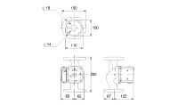 Циркуляционный насос Grundfos UPS 40/50F