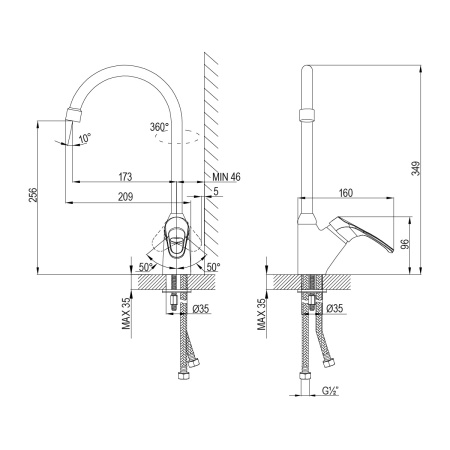 Смеситель Lemark Omega LM3105C для кухни