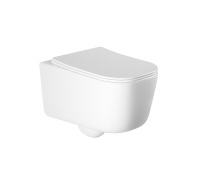 Унитаз подвесной безободковый Aquatek ЛУГАНО 510*350*360 с легкосъемным сиденьем Soft Close