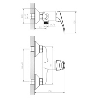 Смеситель Decoroom DR21056 одноручный для душа