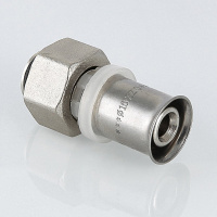 Пресс-фитинг Valtec с накидной гайкой 16 (2,0) мм х 1/2”