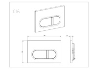 Панель смыва Aquatek KDI-0000050 оружейная сталь матовая (клавиши прямоугольные)