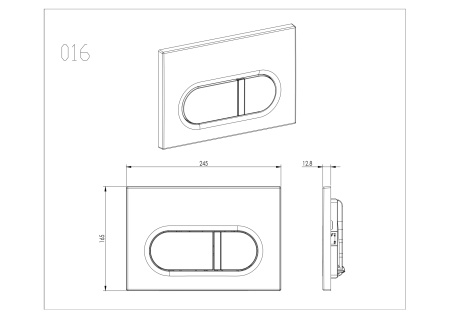 Панель смыва для инсталляции Aquatek Белая квадратная