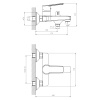 Смеситель Decoroom DR22036 одноручный для ванны с коротким изливом