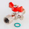 Кран шаровой Valtec для подключения манометра 1/2" х 3/8"