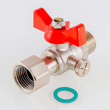 Кран шаровой Valtec для подключения манометра 1/2" х 3/8"