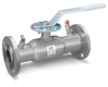 Кран шаровой регулирующий LD КШЦФ Energy Regula DN 100/80 PN 16, флацевый, стандартнопроходной, с измерительными нипрелями, копрпус-сталь 20