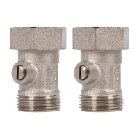 Набор нижнего подключения Royal Thermo прямой раздельный 3/4х3/4ЕК Никель