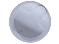 Акриловая круглая ванна Aquatek Аура 180 без гидромассажа, вклеенный каркас c фронтальным экраном