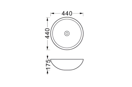 Раковина накладная Aquatek 440*440*175мм белый матовый