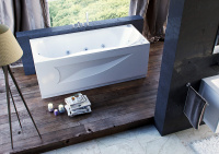 Акриловая прямоугольная ванна Aquatek Афродита 70 без фронтального экрана, без гидромассажа, сборно-разборный сварной каркас 170 см