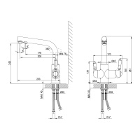 Смеситель Lemark Villa LM4861B для кухни с подключением к фильтру с питьевой водой