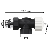 Набор термостатический Royal Thermo Design 1/2"М30х15 Черный осевой