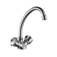 Смеситель Decoroom DR50028R двуручный для кухни с высоким поворотным изливом
