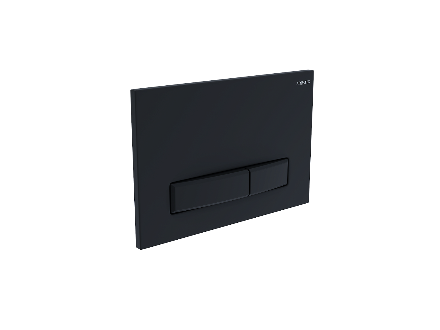 Панель смыва для инсталляции Aquatek Slim клавиши прямоугольные черный матовый