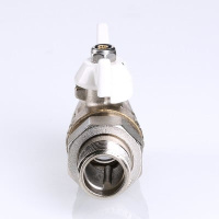 Кран шаровой Valtec Base с полусгоном и белой ручкой 3/4"