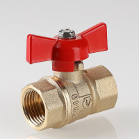 Кран шаровой Valtec Стандарт без покрытия с ручкой-бабочкой и внутренней резьбой 3/4"