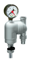 Фильтр с поворотным соединением FAR 3/4" ВР-НР 300 мкм с манометром Tmax: 95 °С 25 бар