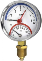 Термоманометр радиальный Tim 63мм на 6 бар (0- 120)