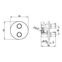 Смеситель Lemark Yeti LM7823C для душа встраиваемый