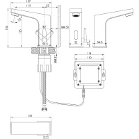 Смеситель Lemark Project LM4655CE для раковины бесконтактный (сенсорный)