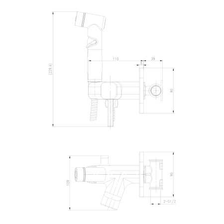 Смеситель Lemark Solo LM7165BL с гигиеническим душем встраиваемый