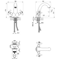 Смеситель Lemark Vintage LM2806B для раковины