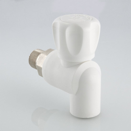 Кран шаровой Valtec полипропиленовый со сгоном угловой 25 мм х 3/4"