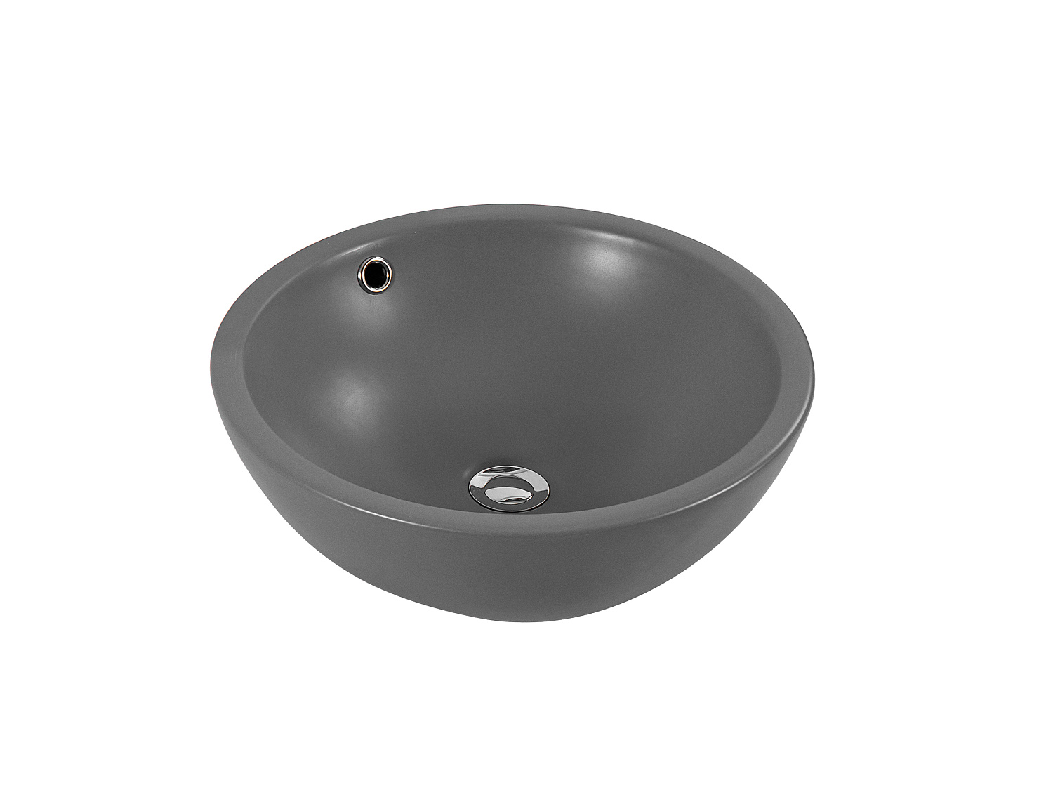 Раковина накладная Aquatek 440*440*175мм серый матовый