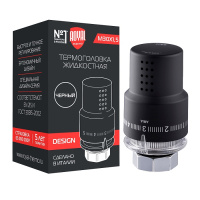 Термоголовка жидкостная Royal Thermo Design М30х15 Черный матовый