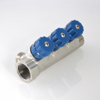 Коллектор Valtec с регулирующими вентилями и наружной резьбой 3/4"х 1/2" 4 вых