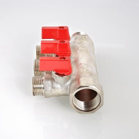 Коллектор Valtec с отсекающими кранами 3/4" х 1/2" 3 вых